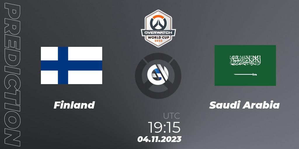 Pronósticos Finland - Saudi Arabia. 04.11.23. Overwatch World Cup 2023 - Overwatch