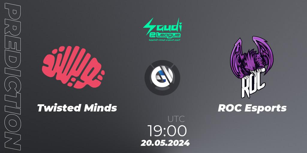 Pronósticos Twisted Minds - ROC Esports. 20.05.2024 at 19:00. Saudi eLeague 2024 - Major 2 Phase 1 - Overwatch