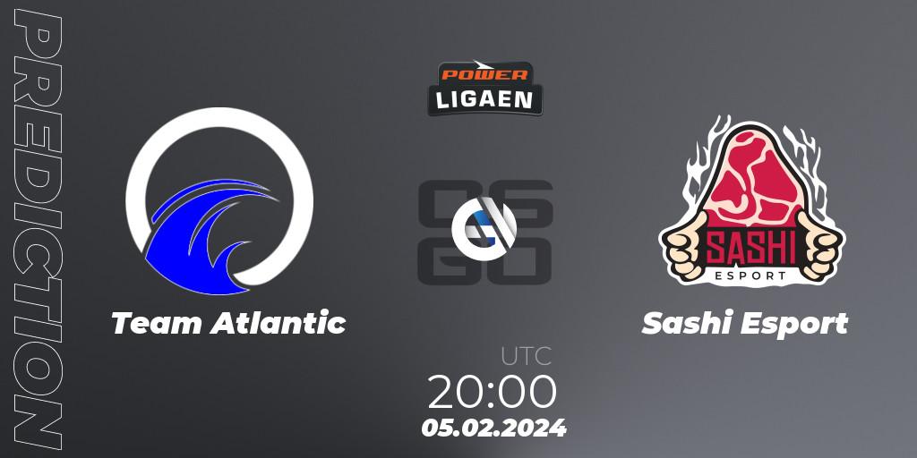 Pronósticos Team Atlantic - Sashi Esport. 05.02.2024 at 20:00. Dust2.dk Ligaen Season 25 - Counter-Strike (CS2)