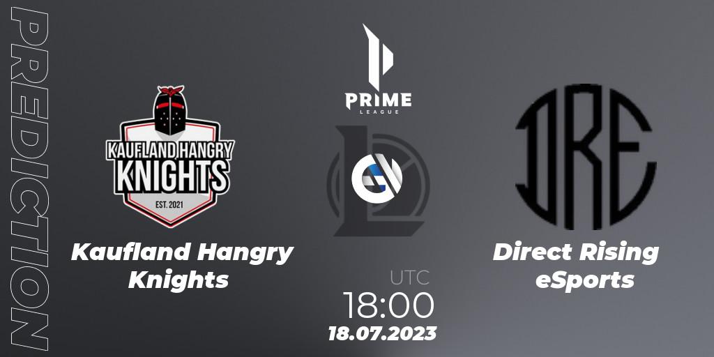 Pronósticos Kaufland Hangry Knights - Direct Rising eSports. 18.07.2023 at 20:00. Prime League 2nd Division Summer 2023 - LoL