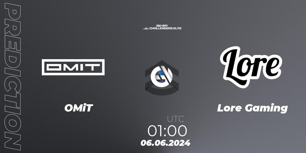 Pronósticos OMiT - Lore Gaming. 06.06.2024 at 00:00. Call of Duty Challengers 2024 - Elite 3: NA - Call of Duty