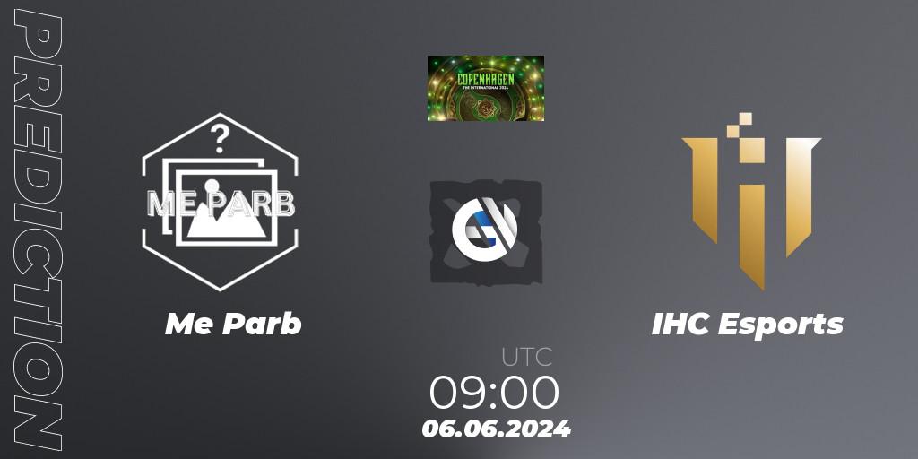 Pronósticos Me Parb - IHC Esports. 06.06.2024 at 09:00. The International 2024: Southeast Asia Open Qualifier #2 - Dota 2
