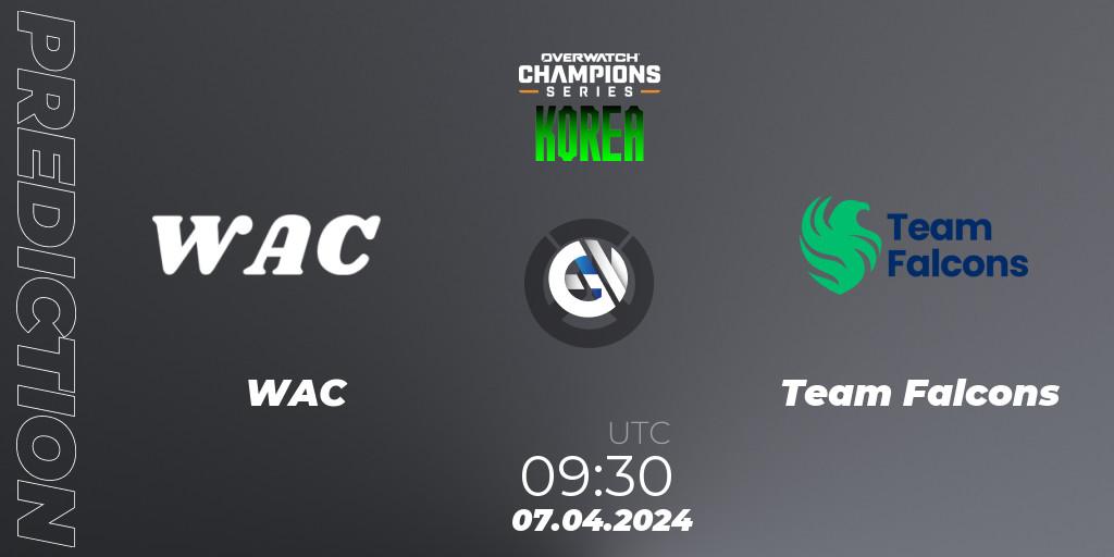 Pronósticos WAC - Team Falcons. 07.04.24. Overwatch Champions Series 2024 - Stage 1 Korea - Overwatch