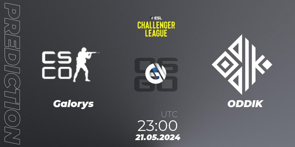 Pronósticos Galorys - ODDIK. 22.05.2024 at 20:00. ESL Challenger League Season 47: South America - Counter-Strike (CS2)