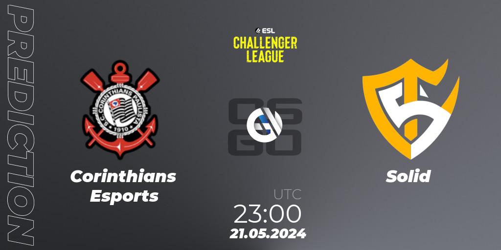 Pronósticos Corinthians Esports - Solid. 21.05.2024 at 23:00. ESL Challenger League Season 47: South America - Counter-Strike (CS2)