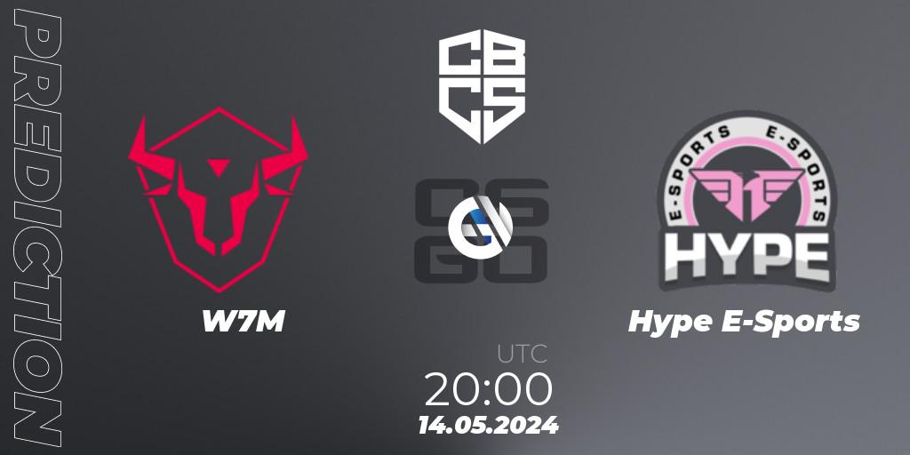 Pronósticos W7M - Hype E-Sports. 14.05.2024 at 19:15. CBCS Season 4 - Counter-Strike (CS2)