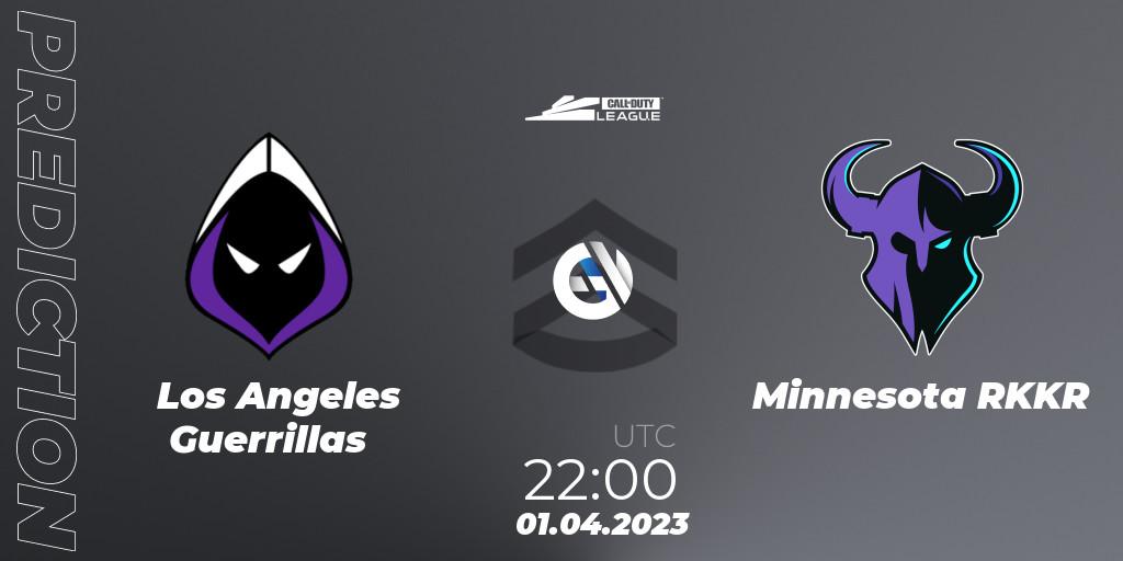 Pronósticos Los Angeles Guerrillas - Minnesota RØKKR. 01.04.2023 at 22:00. Call of Duty League 2023: Stage 4 Major Qualifiers - Call of Duty