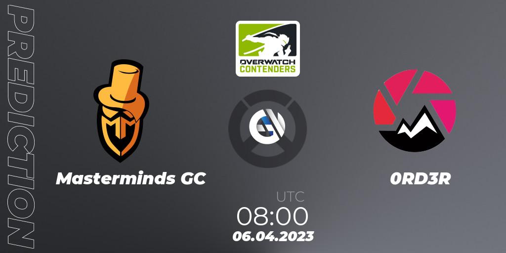 Pronósticos Masterminds GC - 0RD3R. 06.04.23. Overwatch Contenders 2023 Spring Series: Australia/New Zealand - Overwatch
