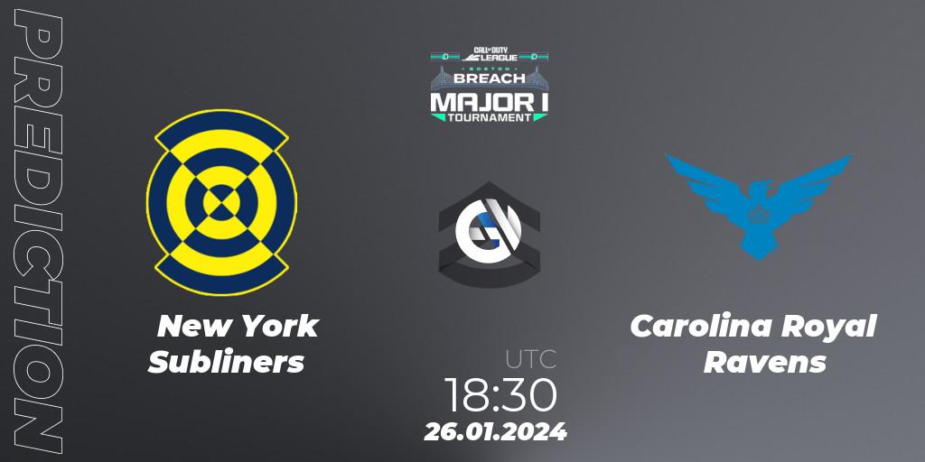 Pronósticos New York Subliners - Carolina Royal Ravens. 26.01.2024 at 18:30. Call of Duty League 2024: Stage 1 Major - Call of Duty