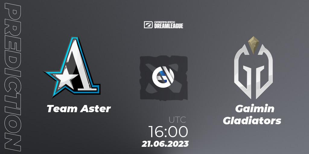 Pronósticos Team Aster - Gaimin Gladiators. 21.06.23. DreamLeague Season 20 - Group Stage 2 - Dota 2