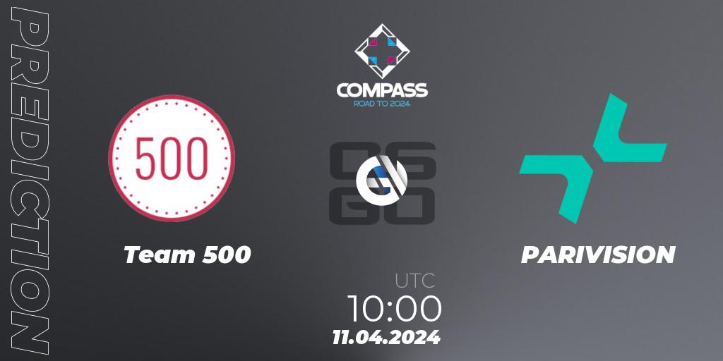Pronósticos Team 500 - PARIVISION. 11.04.24. YaLLa Compass Spring 2024 - CS2 (CS:GO)
