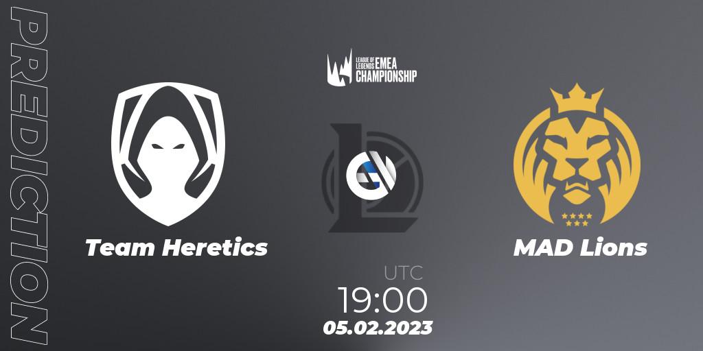 Pronósticos Team Heretics - MAD Lions. 05.02.2023 at 19:00. LEC Winter 2023 - Stage 1 - LoL