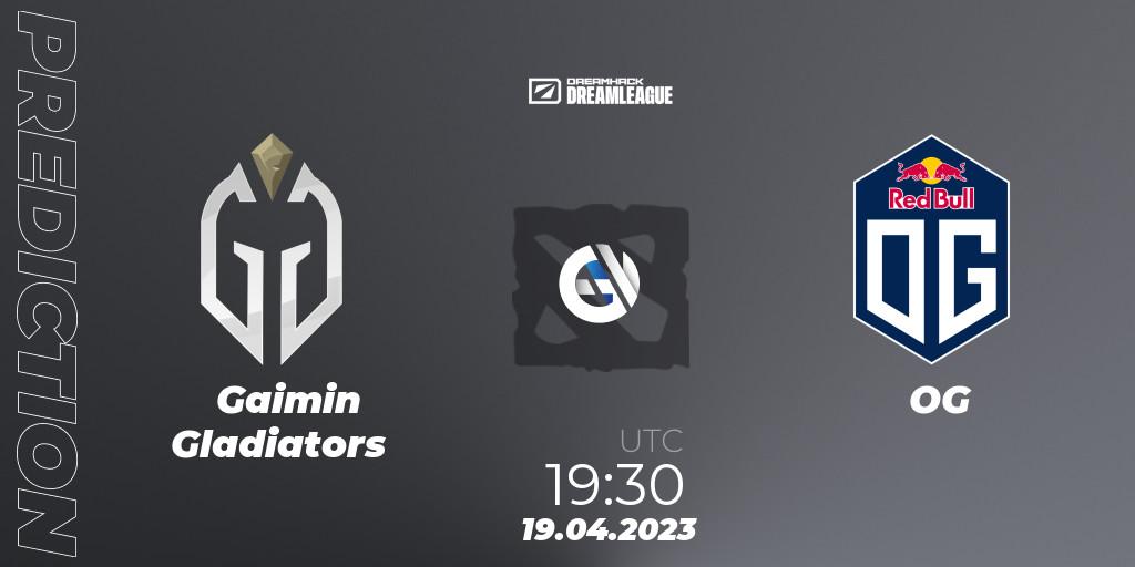 Pronósticos Gaimin Gladiators - OG. 19.04.2023 at 19:25. DreamLeague Season 19 - Group Stage 2 - Dota 2
