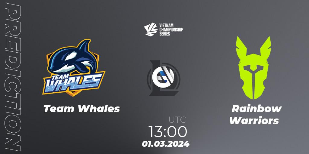 Pronósticos Team Whales - Rainbow Warriors. 01.03.24. VCS Dawn 2024 - Group Stage - LoL