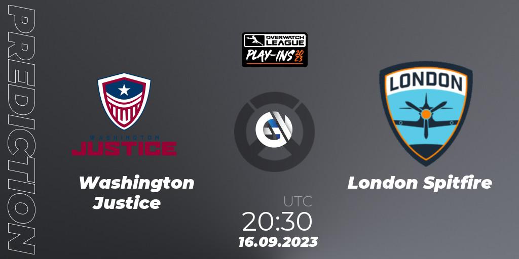 Pronósticos Washington Justice - London Spitfire. 16.09.23. Overwatch League 2023 - Play-Ins - Overwatch