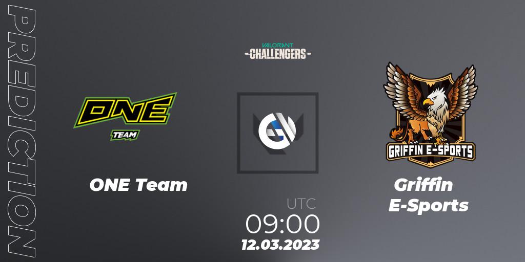 Pronósticos ONE Team - Griffin E-Sports. 12.03.2023 at 09:00. VALORANT Challengers 2023: Hong Kong and Taiwan Split 1 - VALORANT