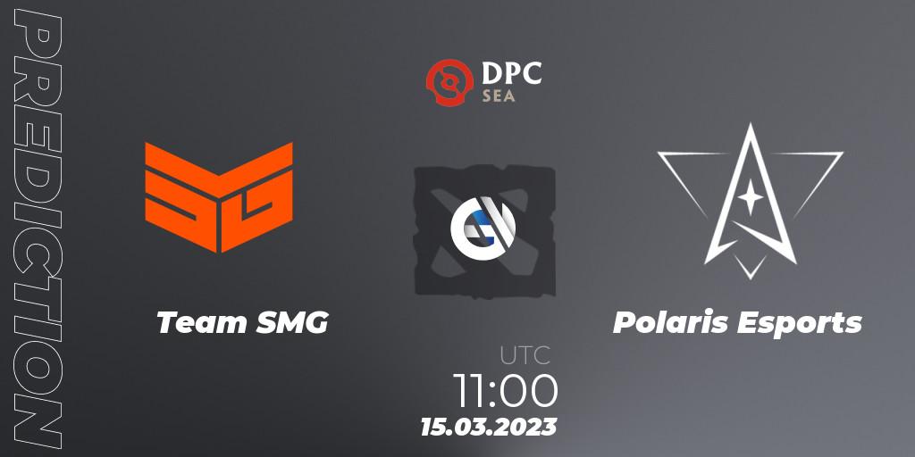 Pronósticos Team SMG - Polaris Esports. 15.03.2023 at 11:00. DPC 2023 Tour 2: SEA Division I (Upper) - Dota 2