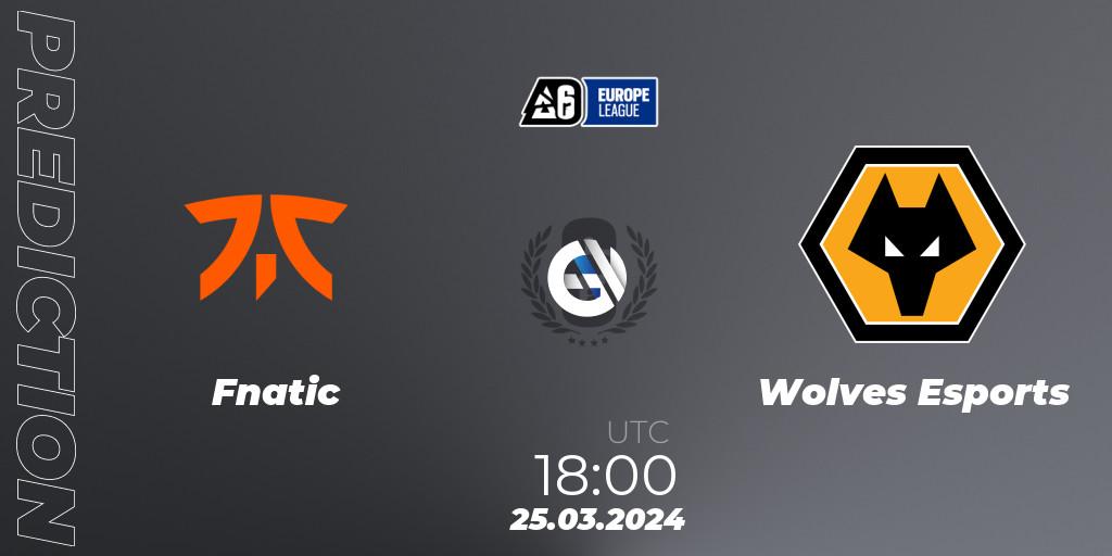 Pronósticos Fnatic - Wolves Esports. 25.03.24. Europe League 2024 - Stage 1 - Rainbow Six