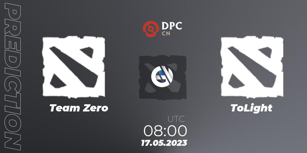 Pronósticos Team Zero - ToLight. 17.05.2023 at 08:00. DPC 2023 Tour 3: CN Closed Qualifier - Dota 2