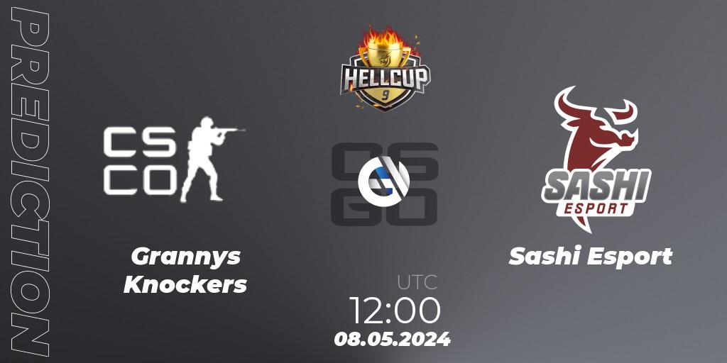 Pronósticos Grannys Knockers - Sashi Esport. 08.05.2024 at 12:00. HellCup #9 - Counter-Strike (CS2)