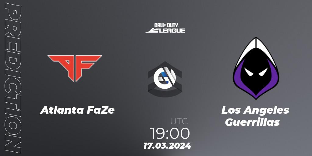 Pronósticos Atlanta FaZe - Los Angeles Guerrillas. 17.03.2024 at 19:00. Call of Duty League 2024: Stage 2 Major Qualifiers - Call of Duty