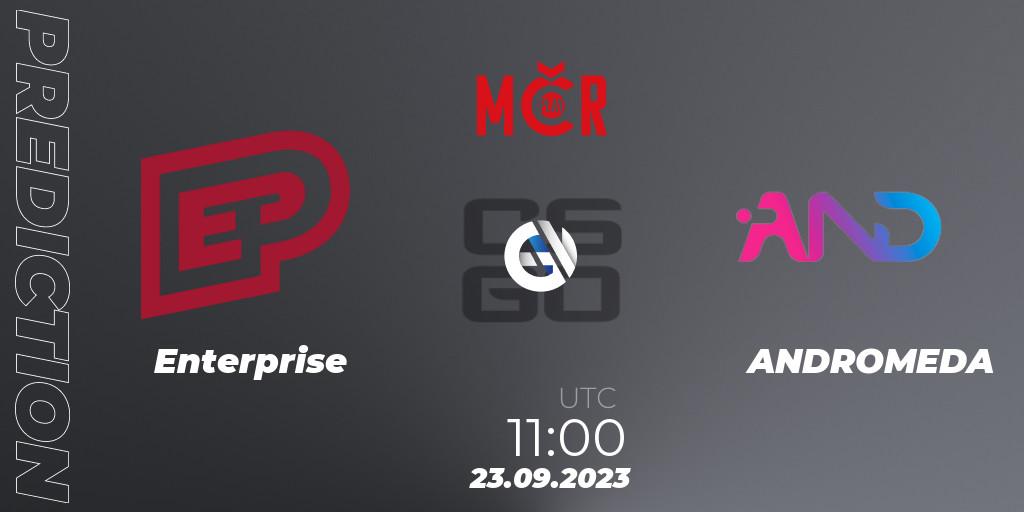 Pronósticos Enterprise - ANDROMEDA. 23.09.2023 at 11:00. Tipsport Cup Prague Fall 2023: Closed Qualifier - Counter-Strike (CS2)