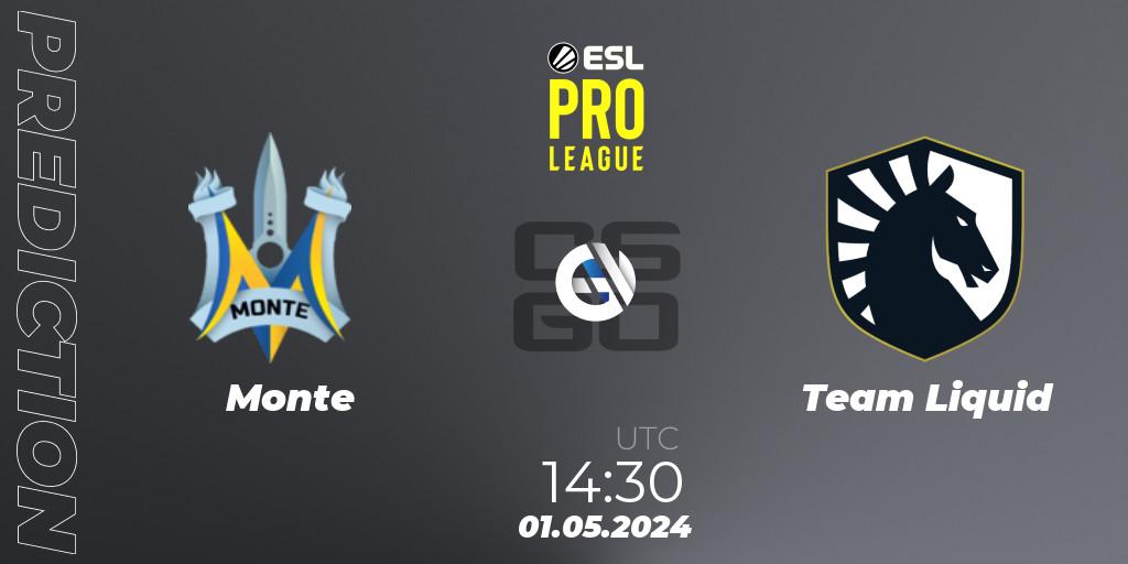 Pronósticos Monte - Team Liquid. 01.05.24. ESL Pro League Season 19 - CS2 (CS:GO)