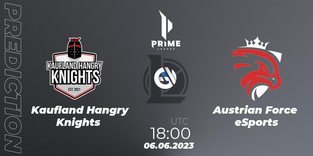 Pronósticos Kaufland Hangry Knights - Austrian Force eSports. 06.06.2023 at 18:00. Prime League 2nd Division Summer 2023 - LoL