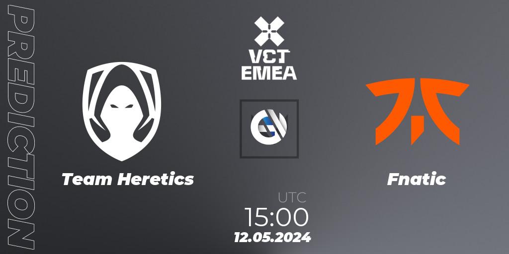 Pronósticos Team Heretics - Fnatic. 12.05.2024 at 15:00. VCT 2024: EMEA Stage 1 - VALORANT