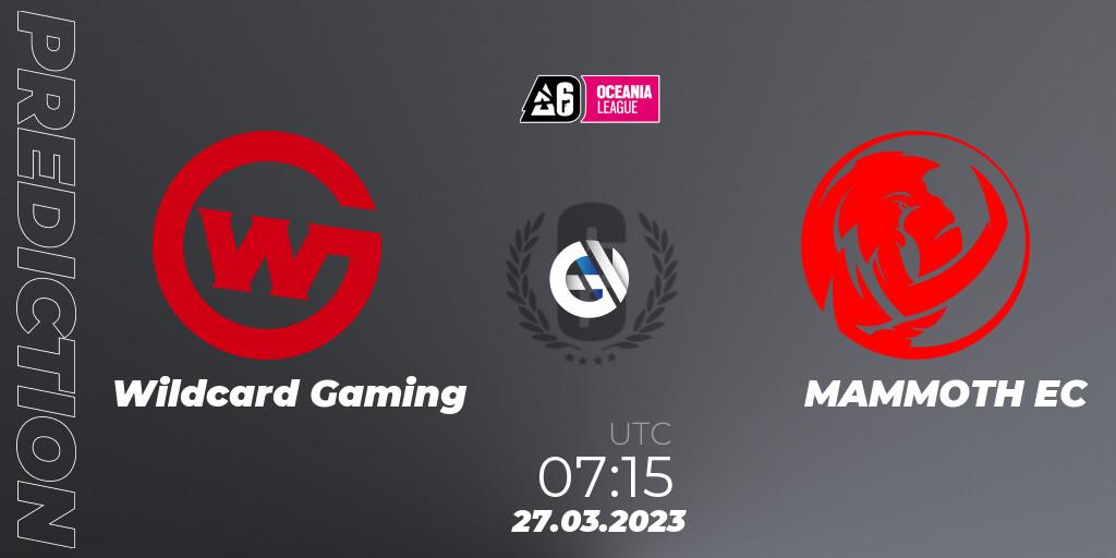 Pronósticos Wildcard Gaming - MAMMOTH EC. 27.03.23. Oceania League 2023 - Stage 1 - Rainbow Six