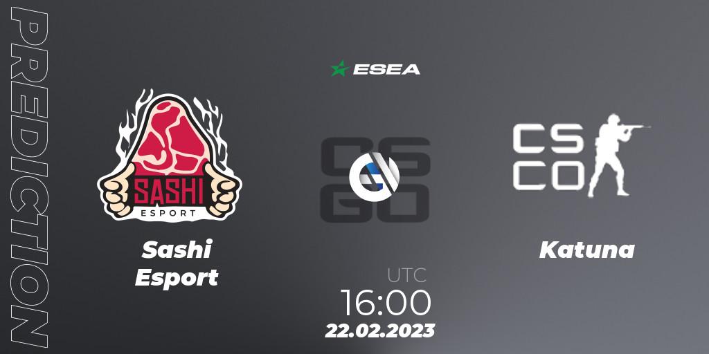 Pronósticos Sashi Esport - Tenstar. 22.02.2023 at 16:00. ESEA Season 44: Advanced Division - Europe - Counter-Strike (CS2)