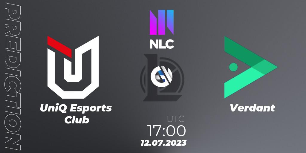 Pronósticos UniQ Esports Club - Verdant. 12.07.23. NLC Summer 2023 - Group Stage - LoL