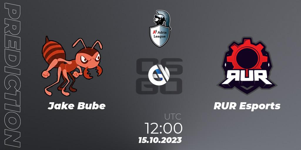 Pronósticos Jake Bube - RUR Esports. 15.10.23. A1 Adria League Season 12 - CS2 (CS:GO)