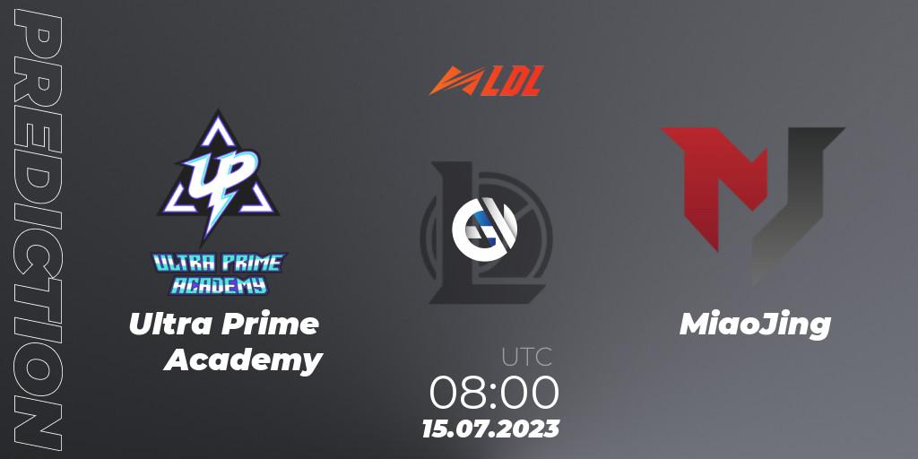 Pronósticos Ultra Prime Academy - MiaoJing. 15.07.2023 at 08:00. LDL 2023 - Regular Season - Stage 3 - LoL