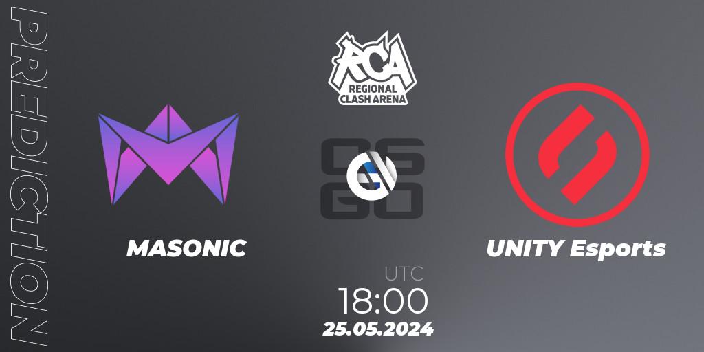 Pronósticos MASONIC - UNITY Esports. 25.05.2024 at 18:00. Regional Clash Arena Europe: Closed Qualifier - Counter-Strike (CS2)