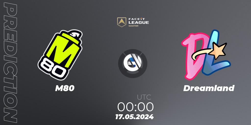 Pronósticos M80 - Dreamland. 17.05.2024 at 00:00. FACEIT League Season 1 - NA Master Road to EWC - Overwatch
