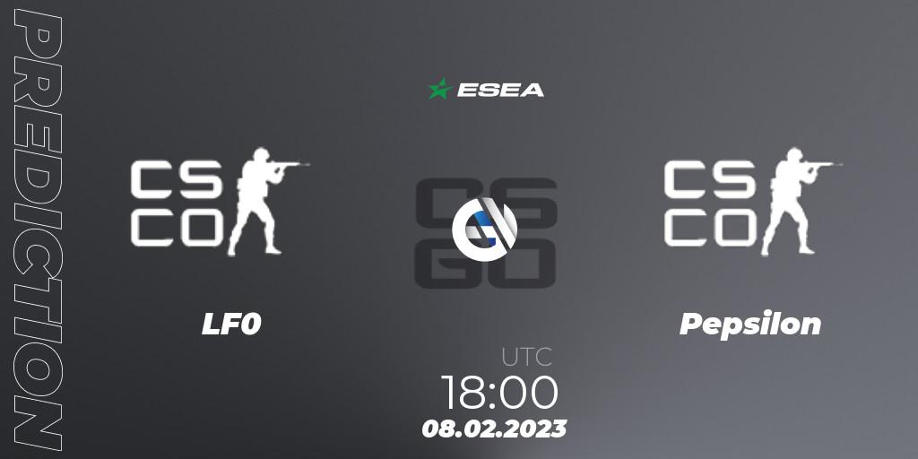 Pronósticos Cosmo Esports - Pepsilon. 08.02.2023 at 18:00. ESEA Season 44: Advanced Division - Europe - Counter-Strike (CS2)