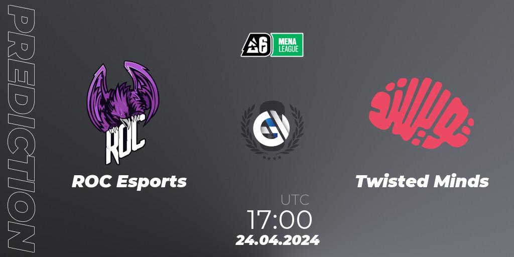 Pronósticos ROC Esports - Twisted Minds. 24.04.2024 at 17:00. MENA League 2024 - Stage 1 - Rainbow Six