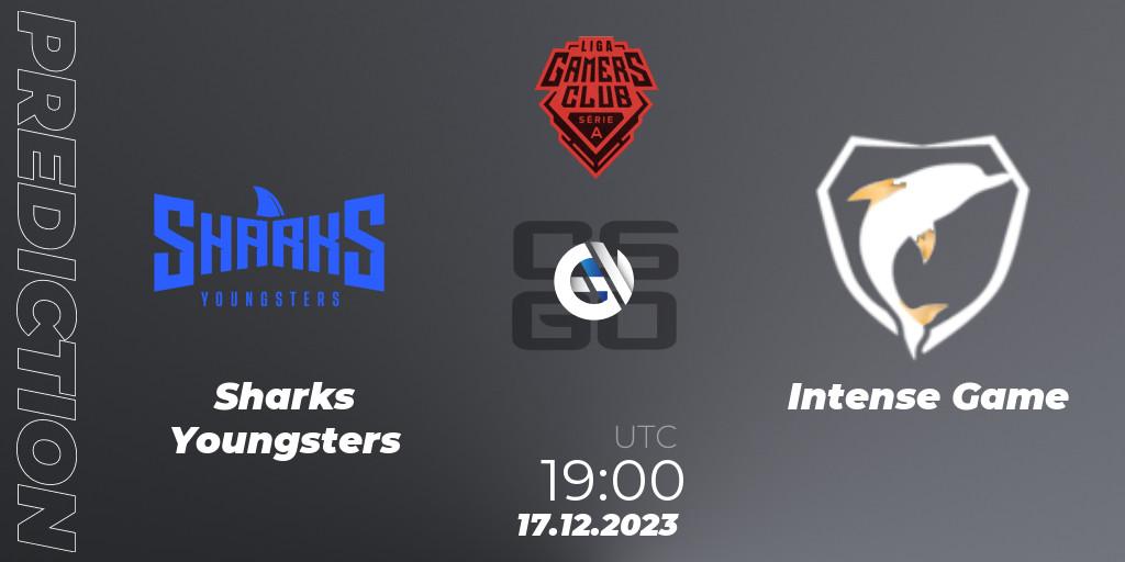 Pronósticos Sharks Youngsters - Intense Game. 17.12.2023 at 19:00. Gamers Club Liga Série A: December 2023 - Counter-Strike (CS2)