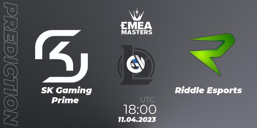 Pronósticos SK Gaming Prime - Riddle Esports. 11.04.23. EMEA Masters Spring 2023 - Group Stage - LoL