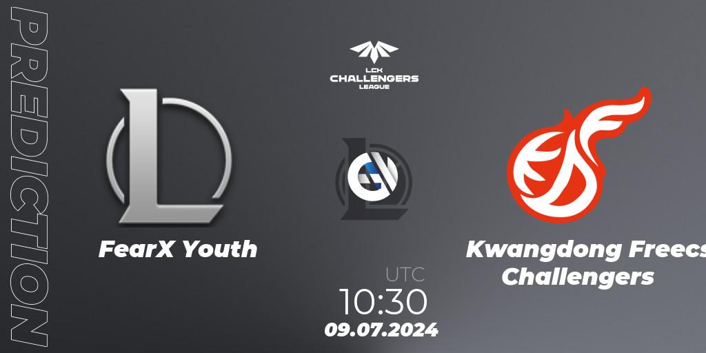 Pronósticos FearX Youth - Kwangdong Freecs Challengers. 09.07.2024 at 10:30. LCK Challengers League 2024 Summer - Group Stage - LoL