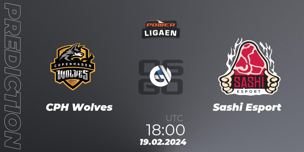 Pronósticos CPH Wolves - Sashi Esport. 19.02.2024 at 18:00. Dust2.dk Ligaen Season 25 - Counter-Strike (CS2)
