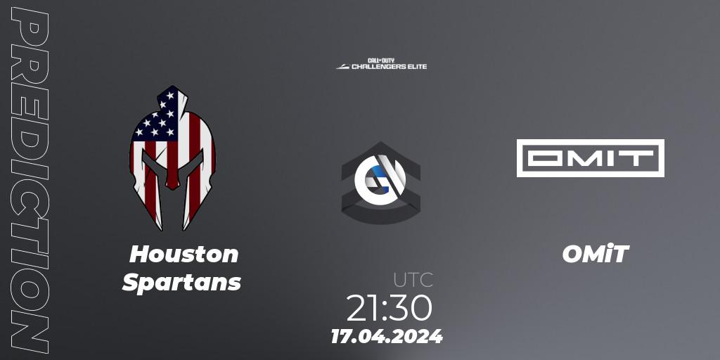 Pronósticos Houston Spartans - OMiT. 17.04.2024 at 21:30. Call of Duty Challengers 2024 - Elite 2: NA - Call of Duty