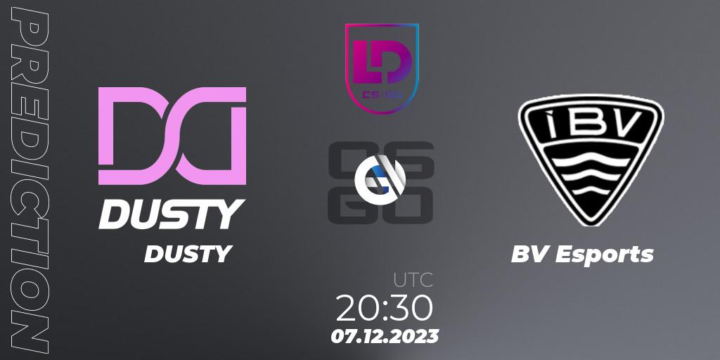 Pronósticos DUSTY - ÍBV Esports. 07.12.2023 at 21:30. Icelandic Esports League Season 8: Regular Season - Counter-Strike (CS2)