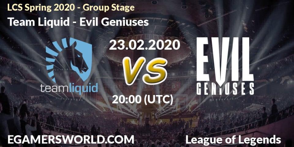 Team Liquid VS Evil Geniuses