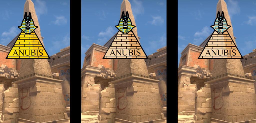 Posições no mapa Anubis