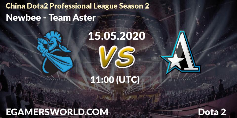 Pronósticos Newbee - Team Aster. 15.05.20. China Dota2 Professional League Season 2 - Dota 2