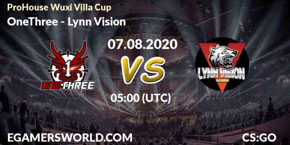 Pronósticos OneThree - Lynn Vision. 07.08.20. ProHouse Wuxi Villa Cup - CS2 (CS:GO)