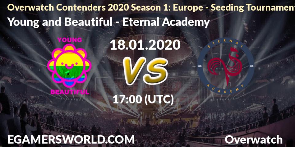 Pronósticos Young and Beautiful - Eternal Academy. 18.01.20. Overwatch Contenders 2020 Season 1: Europe - Seeding Tournament - Overwatch