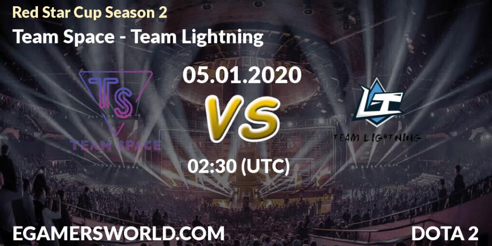 Pronósticos Team Space - Team Lightning. 05.01.20. Red Star Cup Season 2 - Dota 2